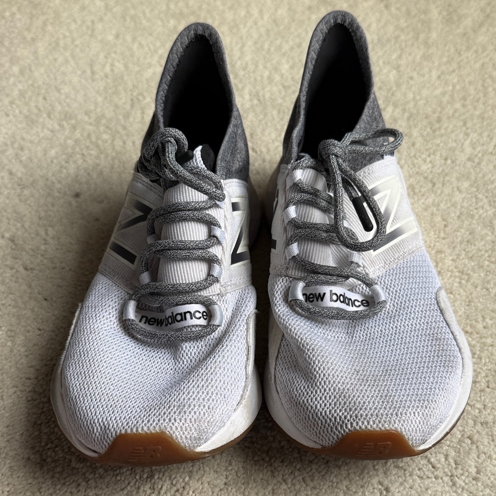 New Balance White and Gray Athletic Shoes